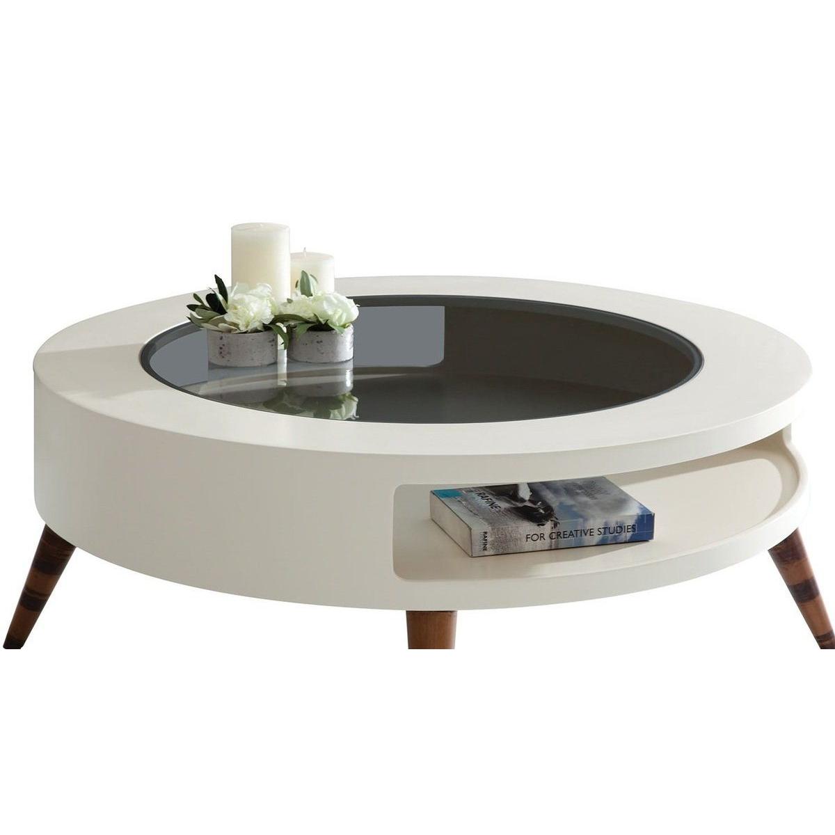 Golf Glas Coffee Table, Ecru & Walnut – image 2