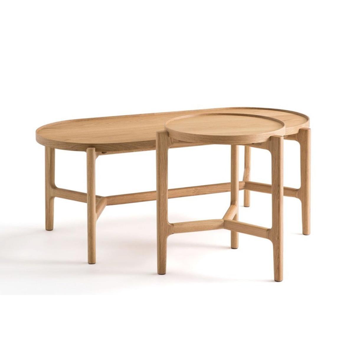 Cree Oval Coffee Table, Light Wood – image 2
