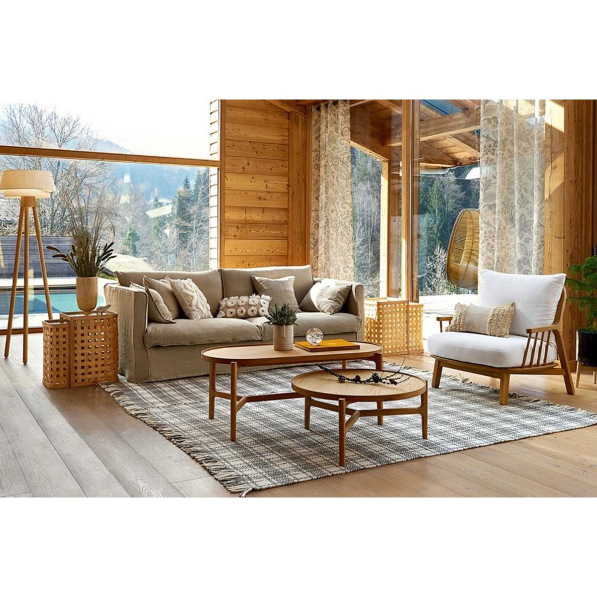 Cree Oval Coffee Table, Light Wood – image 4