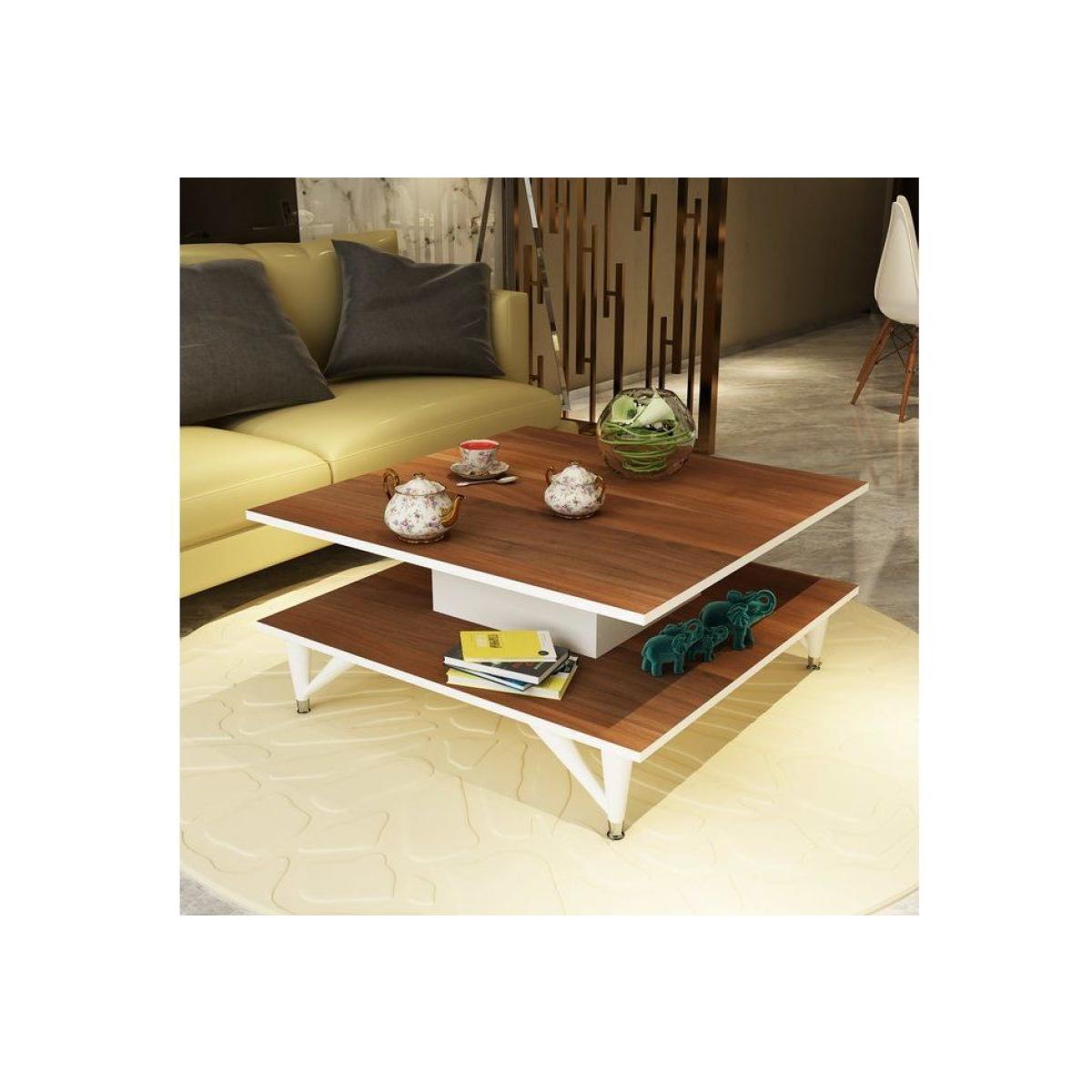 Inverno Zerda Coffee Table, Dark Wood & White – image 1