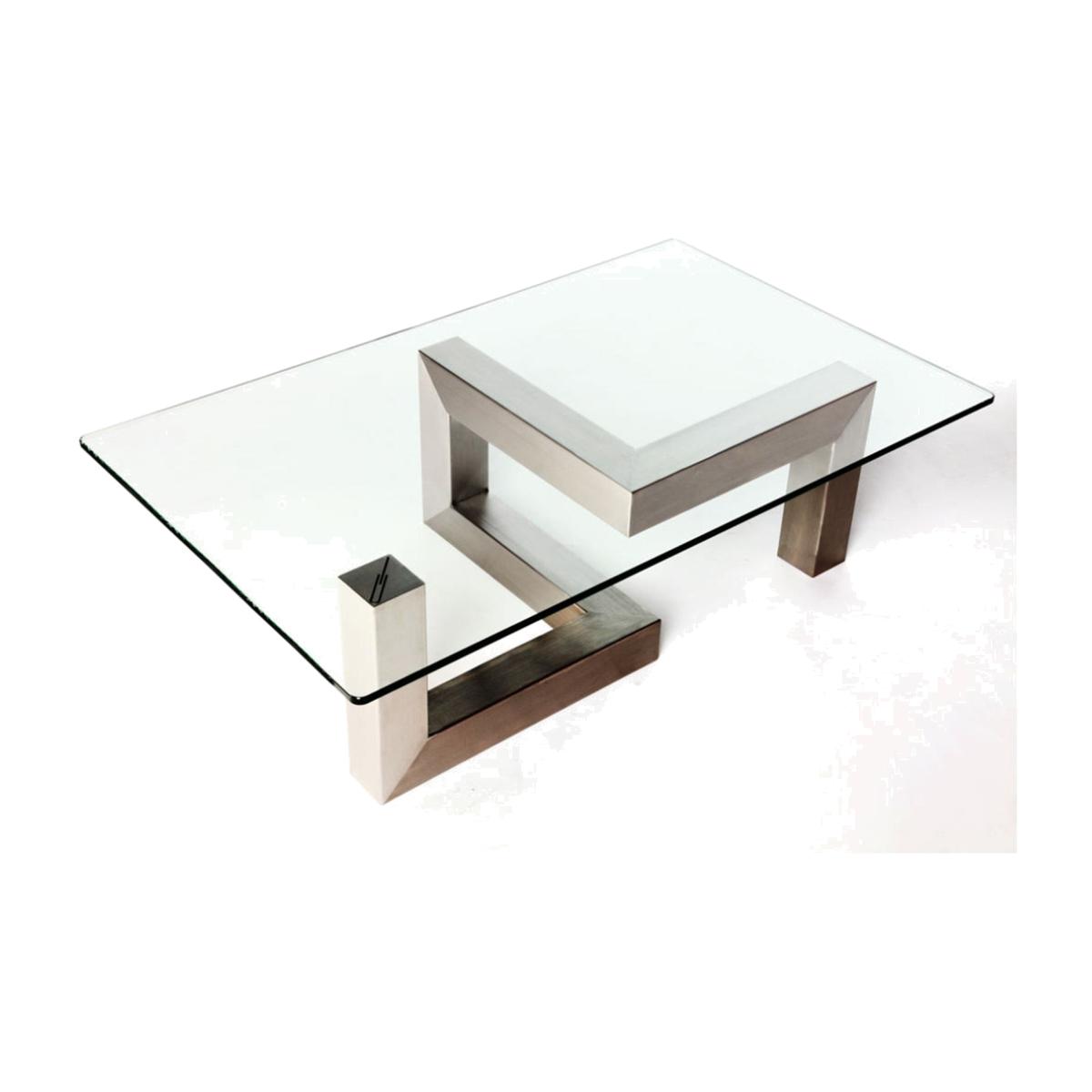 Berta Coffee Table, Silver – image 1