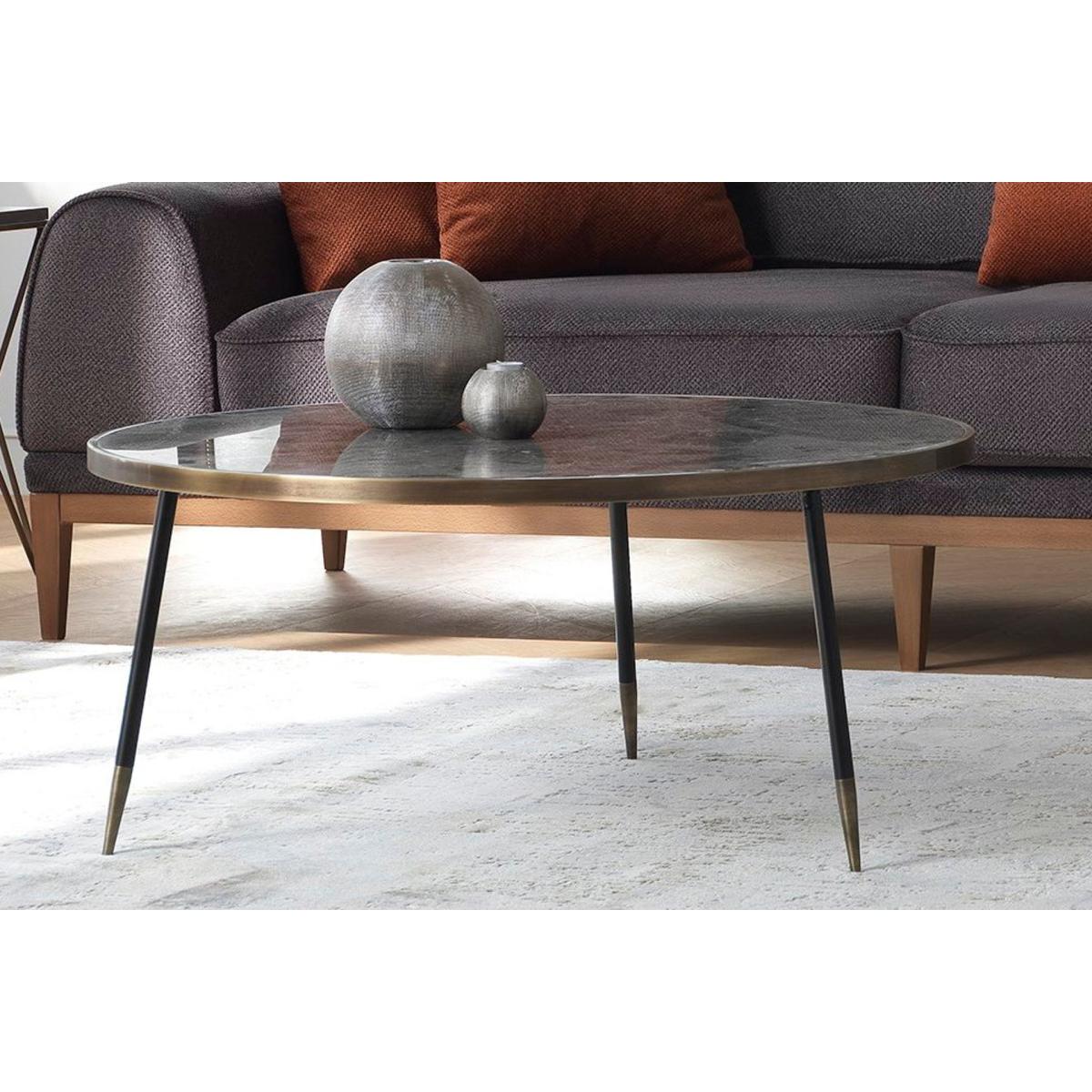 Tau Marble Coffee Table, Grey – image 2