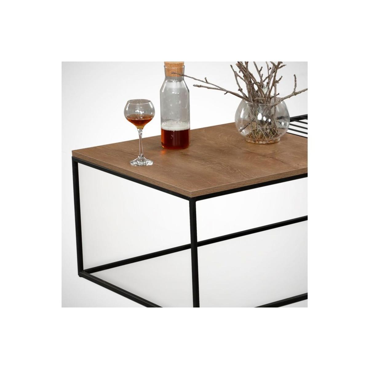 Zinus Coffee Table, Dark Wood & Black – image 3