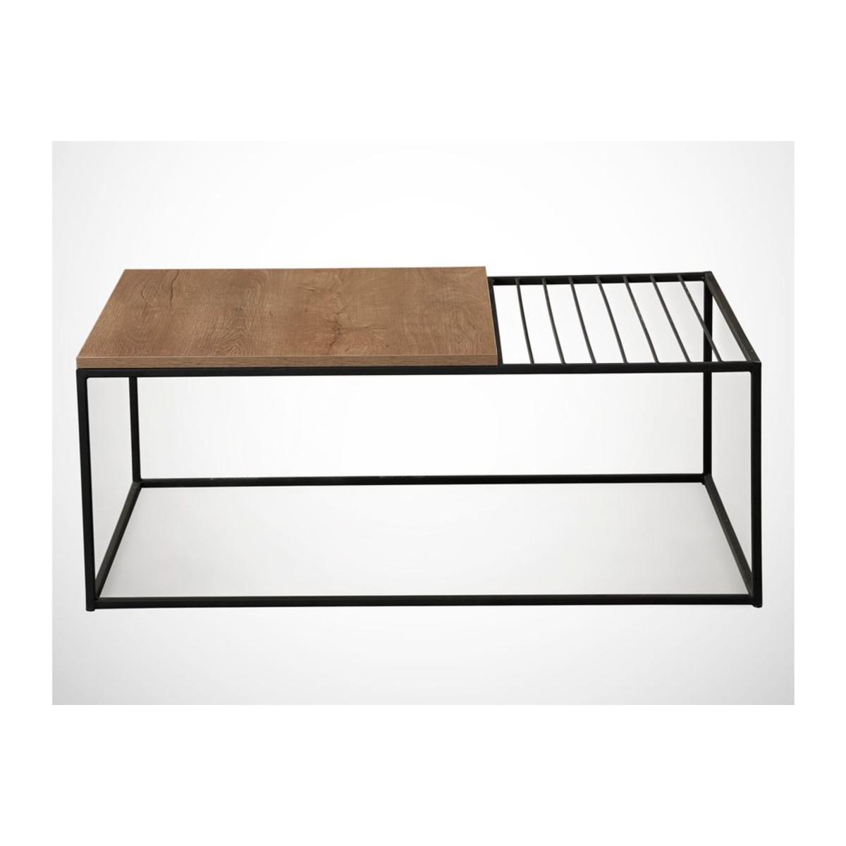 Zinus Coffee Table, Dark Wood & Black – image 4