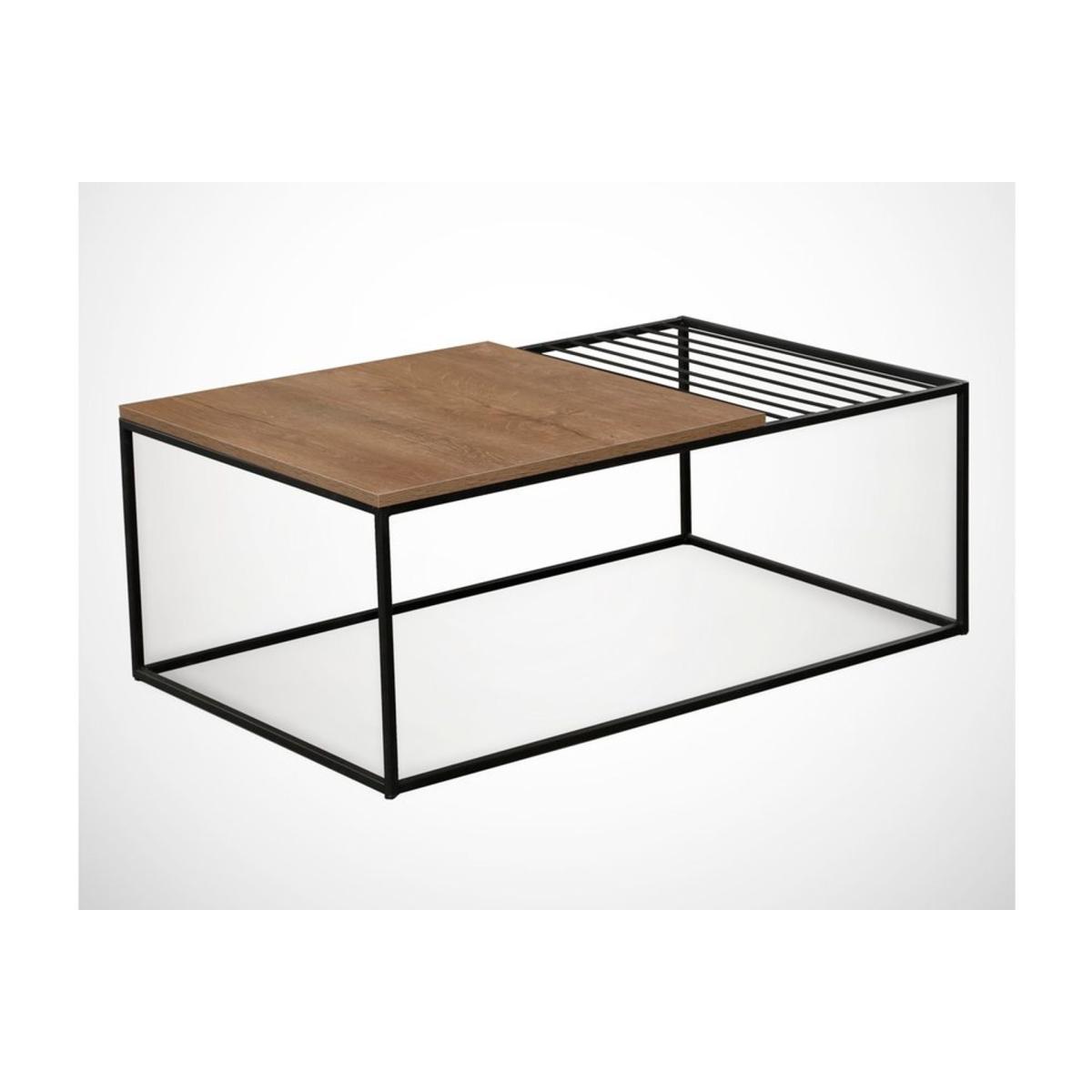 Zinus Coffee Table, Dark Wood & Black – image 5