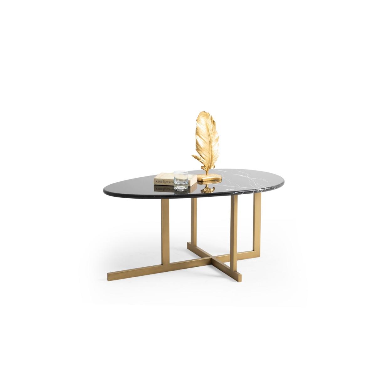 Gigi Marble Coffee Table, Black – image 2