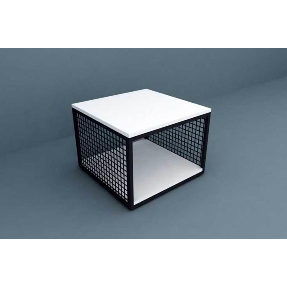 Cute Coffee Table, White & Black – image 2