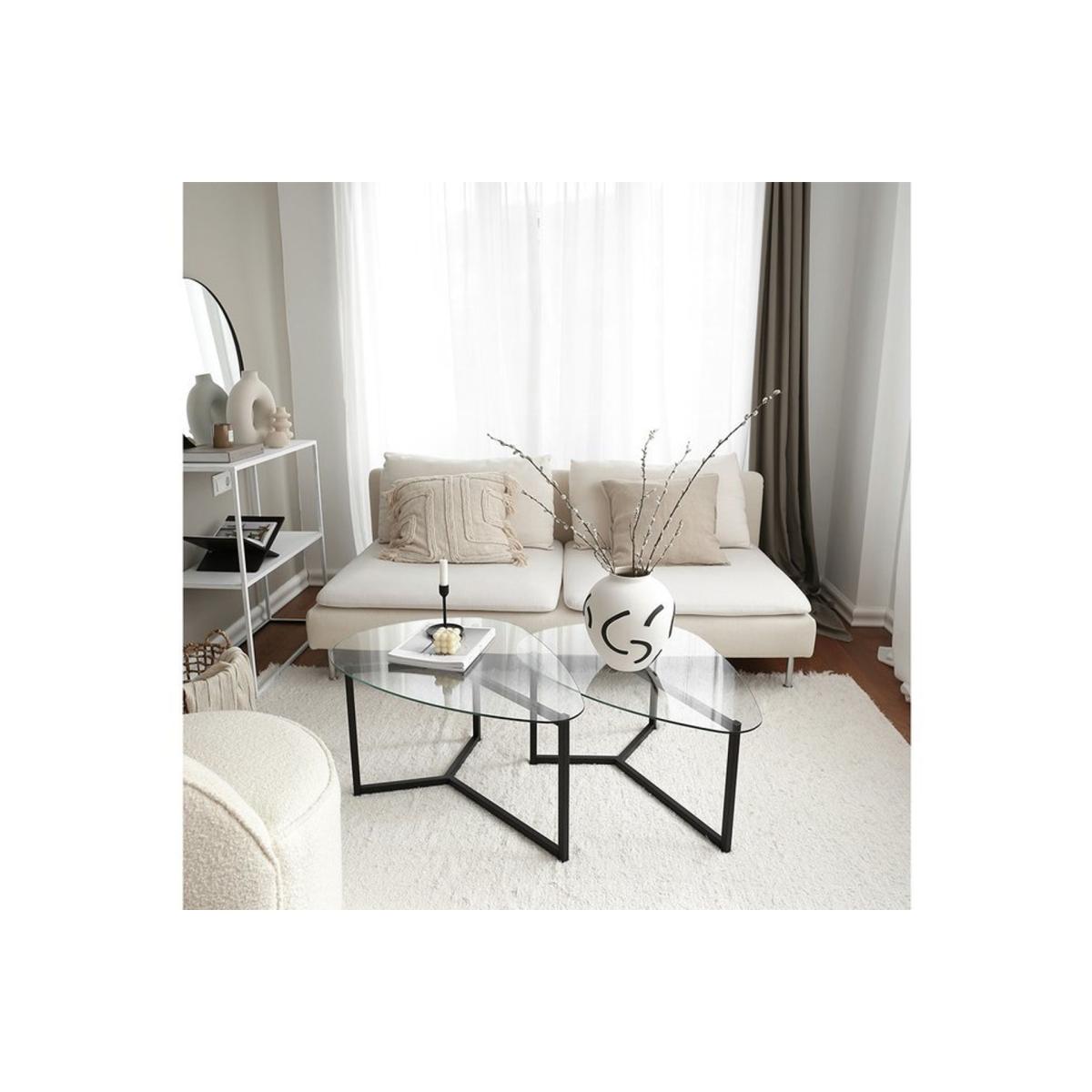 Neostill Bellisimo 2 Piece Coffee Table, Black – image 4