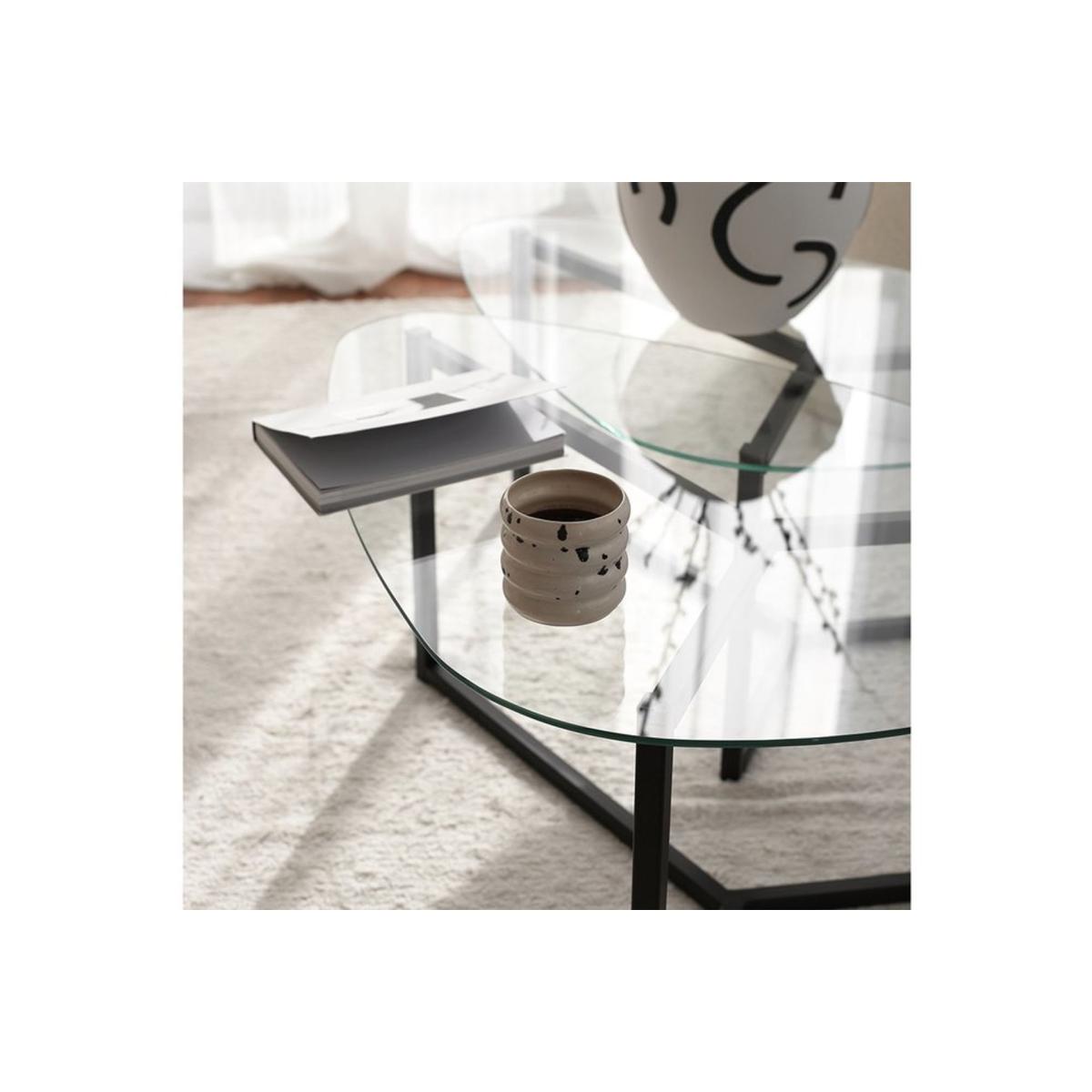 Neostill Bellisimo 2 Piece Coffee Table, Black – image 6