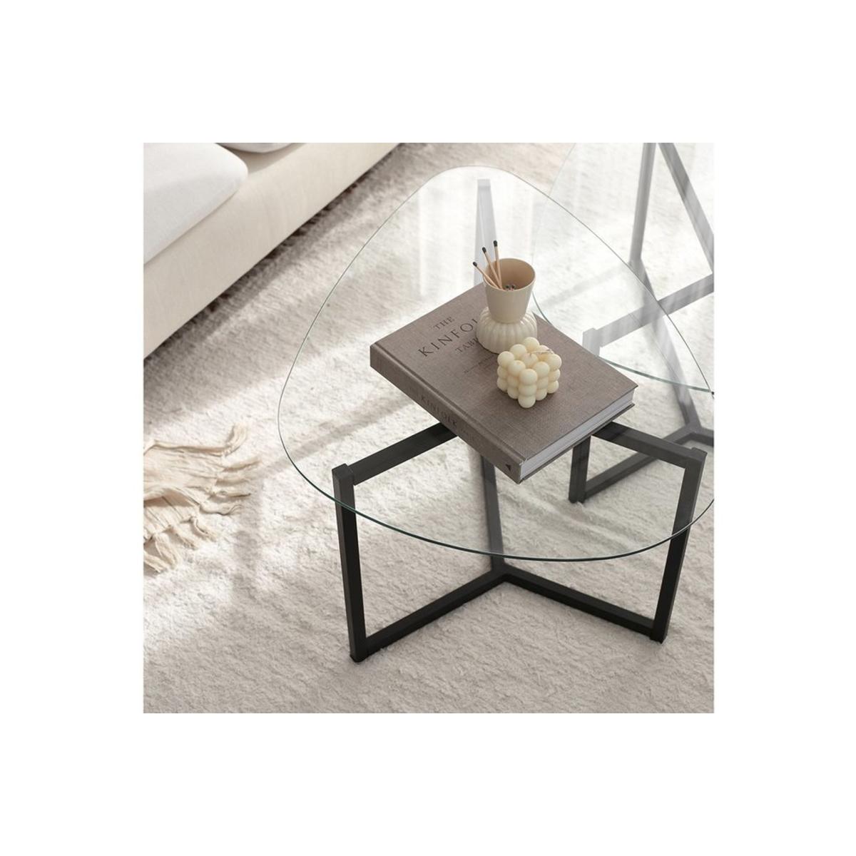Neostill Bellisimo 2 Piece Coffee Table, Black – image 7