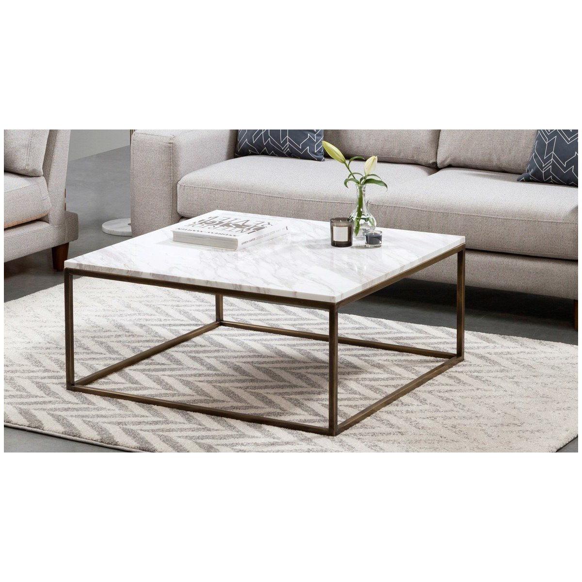 Astoria Marble Coffee Table, White – image 2
