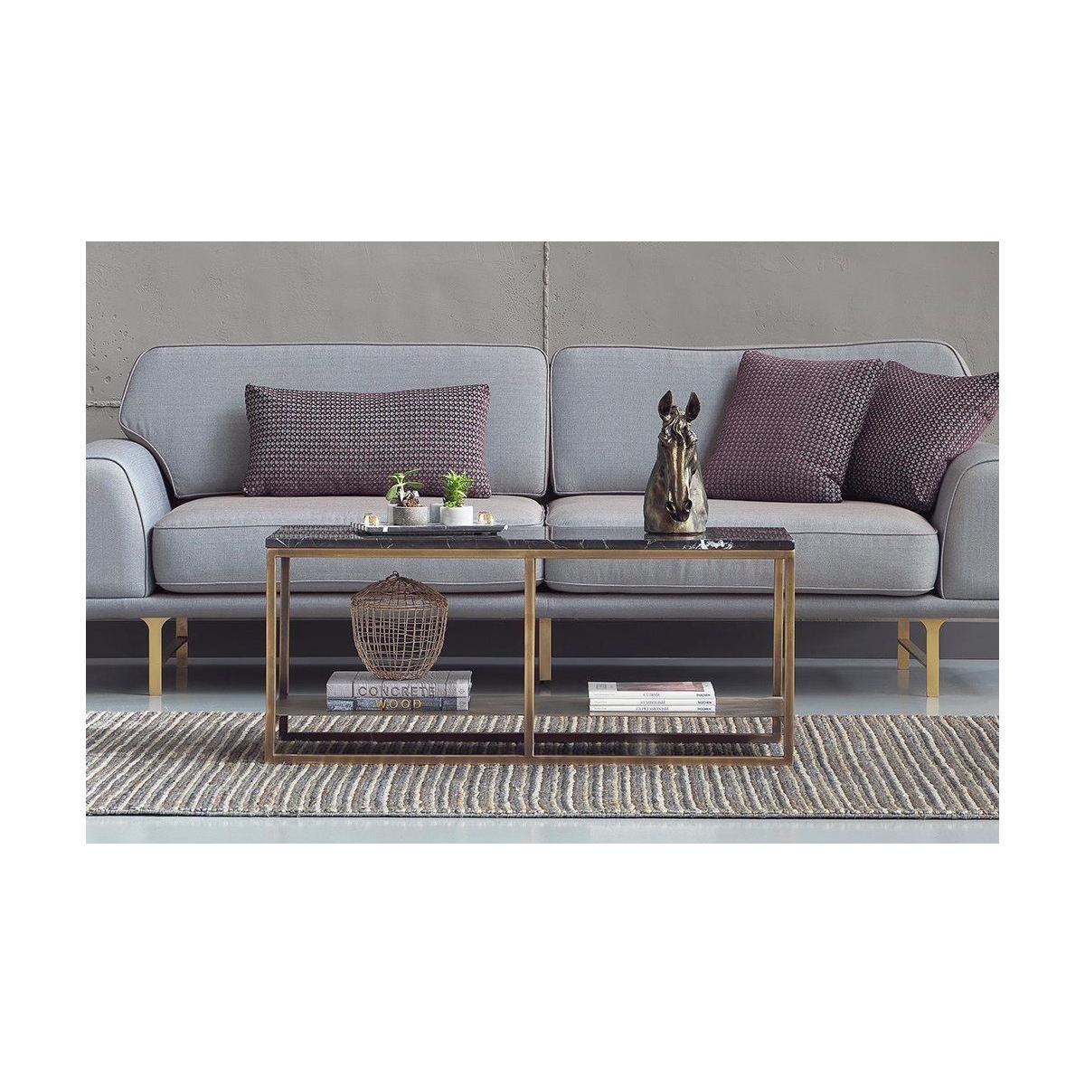 Ulla Coffee Table, Black & Vintage Gold – image 2