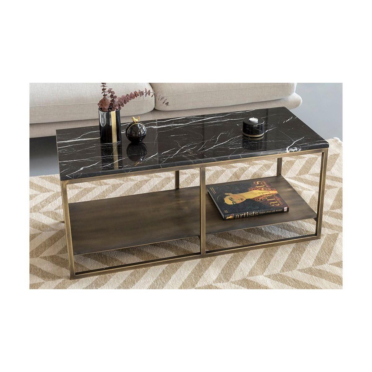 Ulla Coffee Table, Black & Vintage Gold – image 4