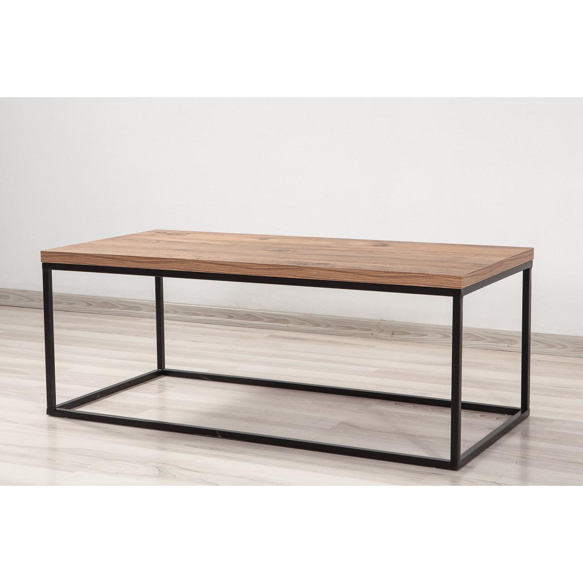 Quantum Coffee Table, Dark Wood & Black – image 1