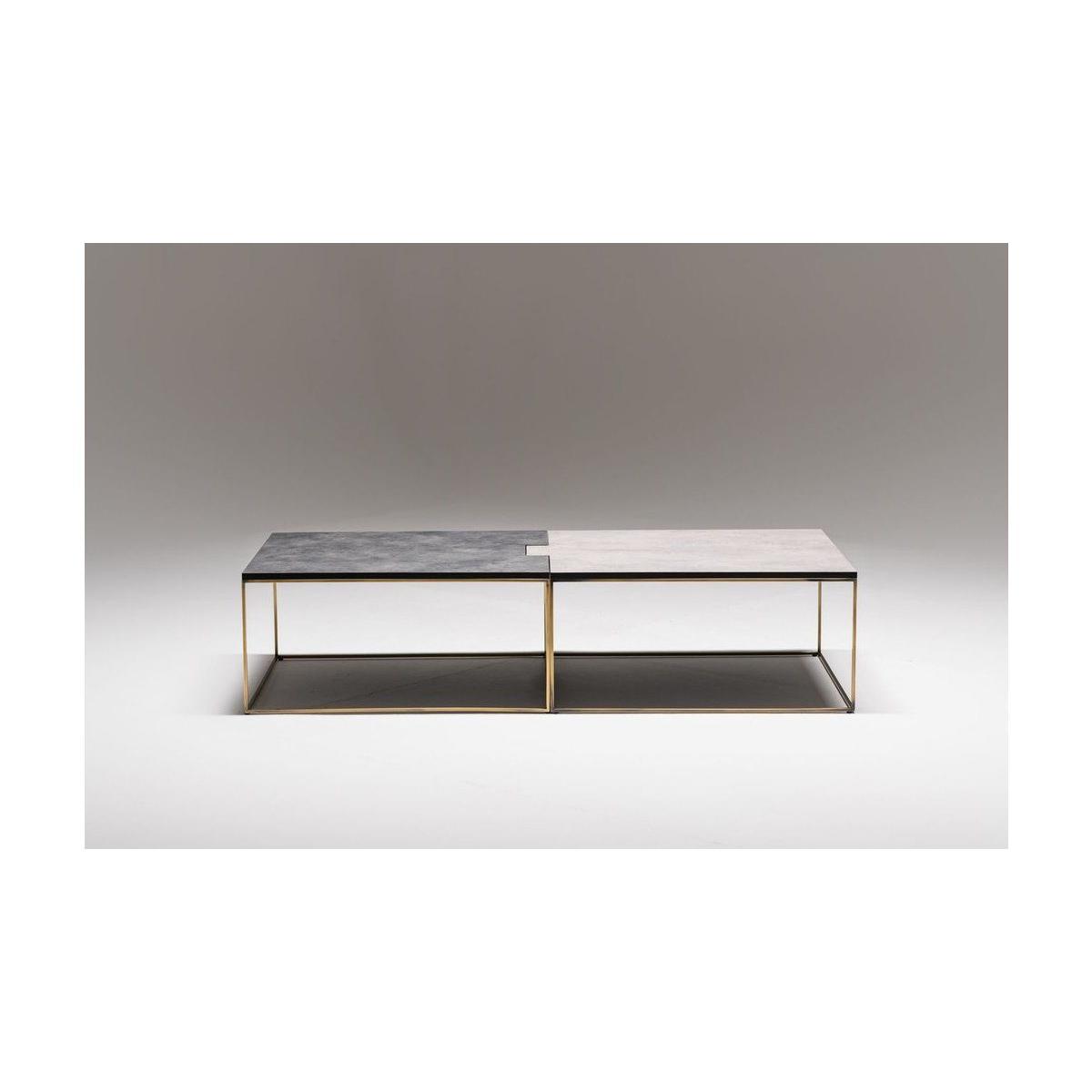 Corset Coffee Table, Grey & Gold – image 6