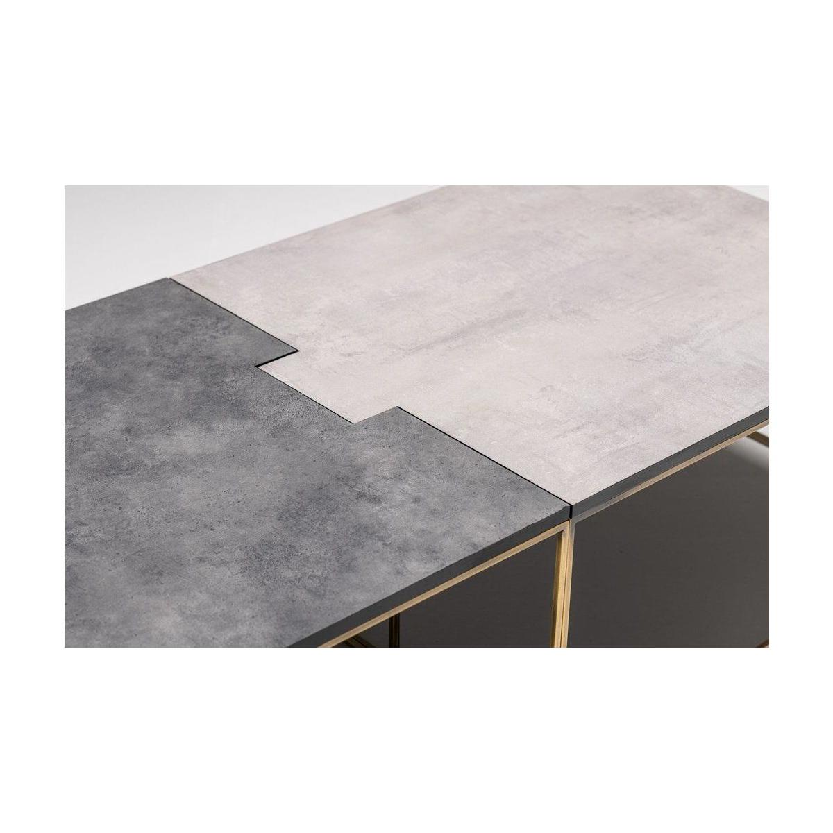 Corset Coffee Table, Grey & Gold – image 7