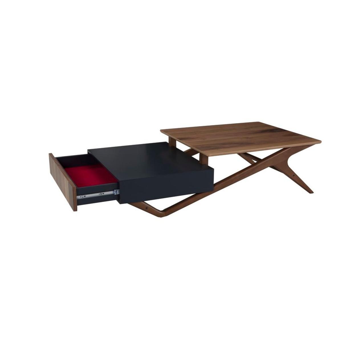 Oslo Coffee Table, Walnut & Grey – image 3
