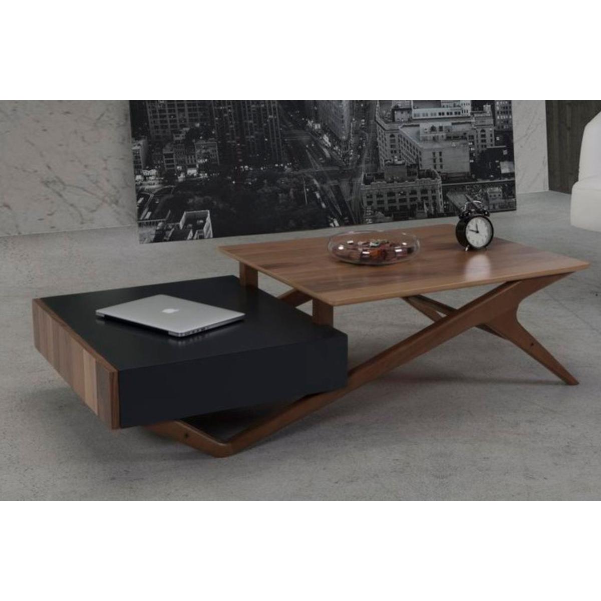 Oslo Coffee Table, Walnut & Grey – image 1