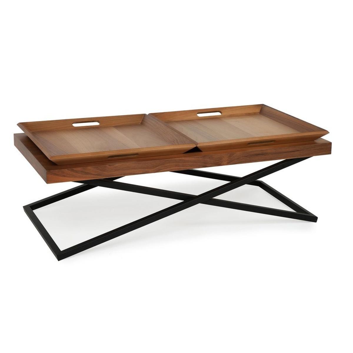Towly Coffee Table with Trays, Light Wood – image 5