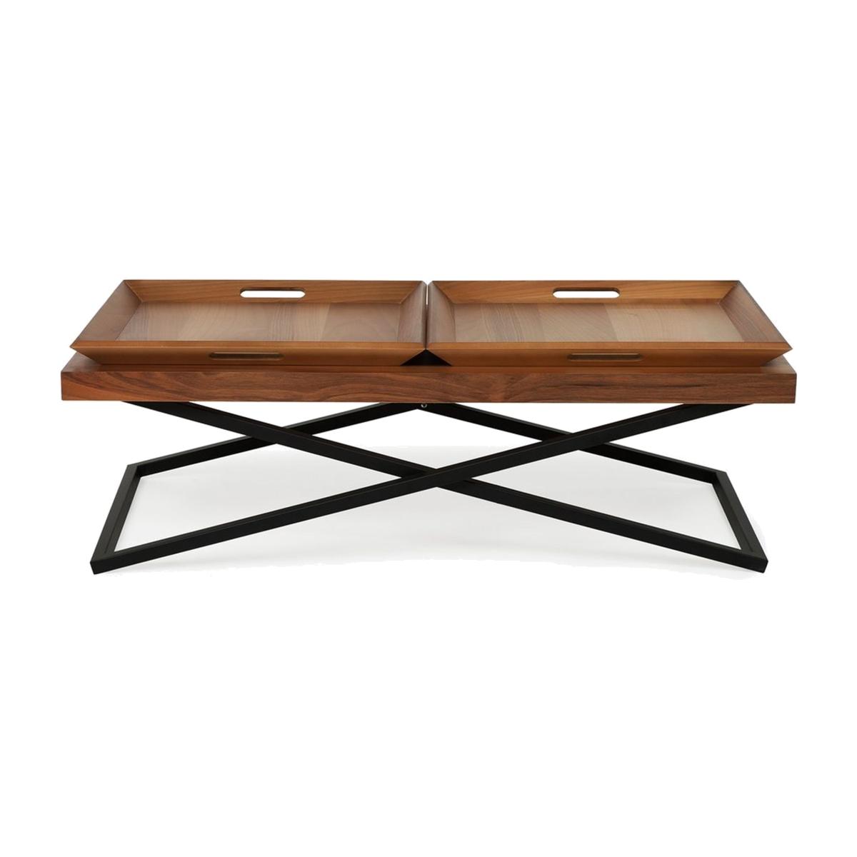 Towly Coffee Table with Trays, Light Wood – image 1