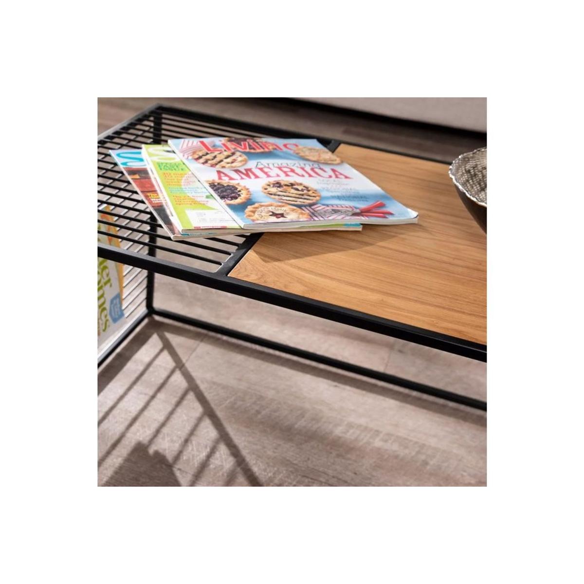 Dekopratik Hodge Coffee Table, Dark Wood & Black – image 4