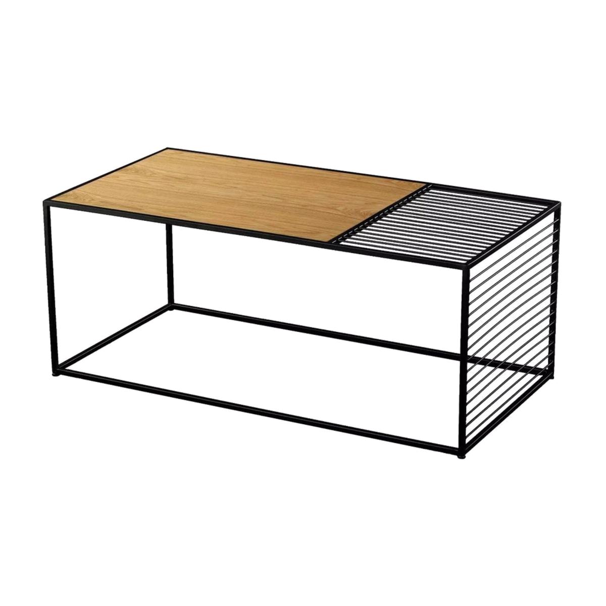 Dekopratik Hodge Coffee Table, Dark Wood & Black – image 1