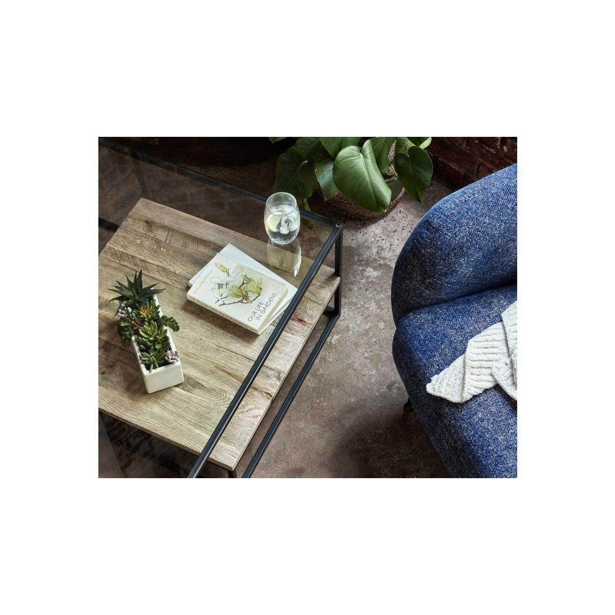 Drual Coffee Table, Black & Dark Wood – image 3