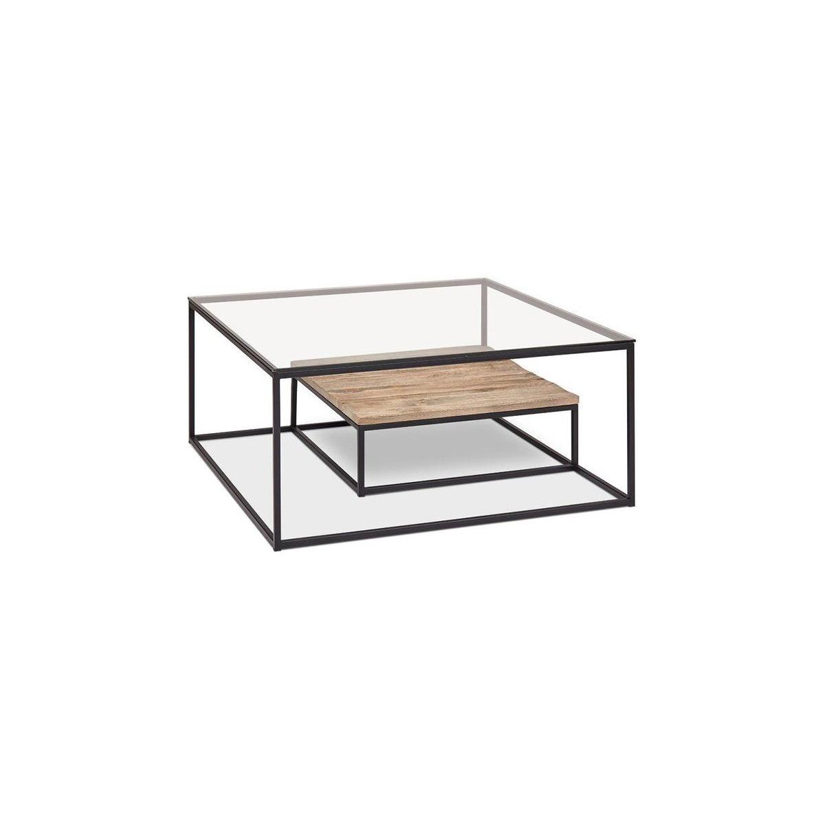 Drual Coffee Table, Black & Dark Wood – image 4