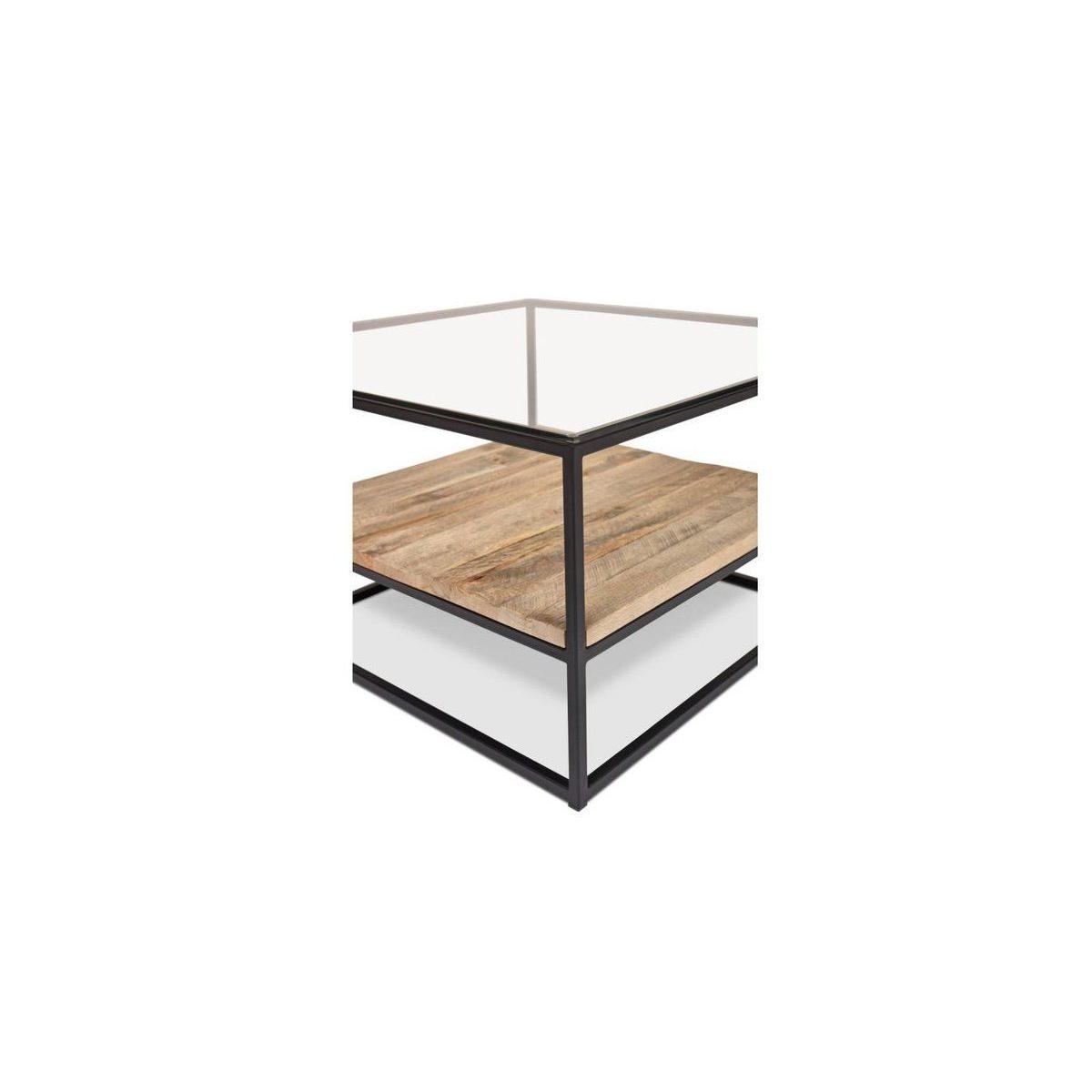 Drual Coffee Table, Black & Dark Wood – image 5