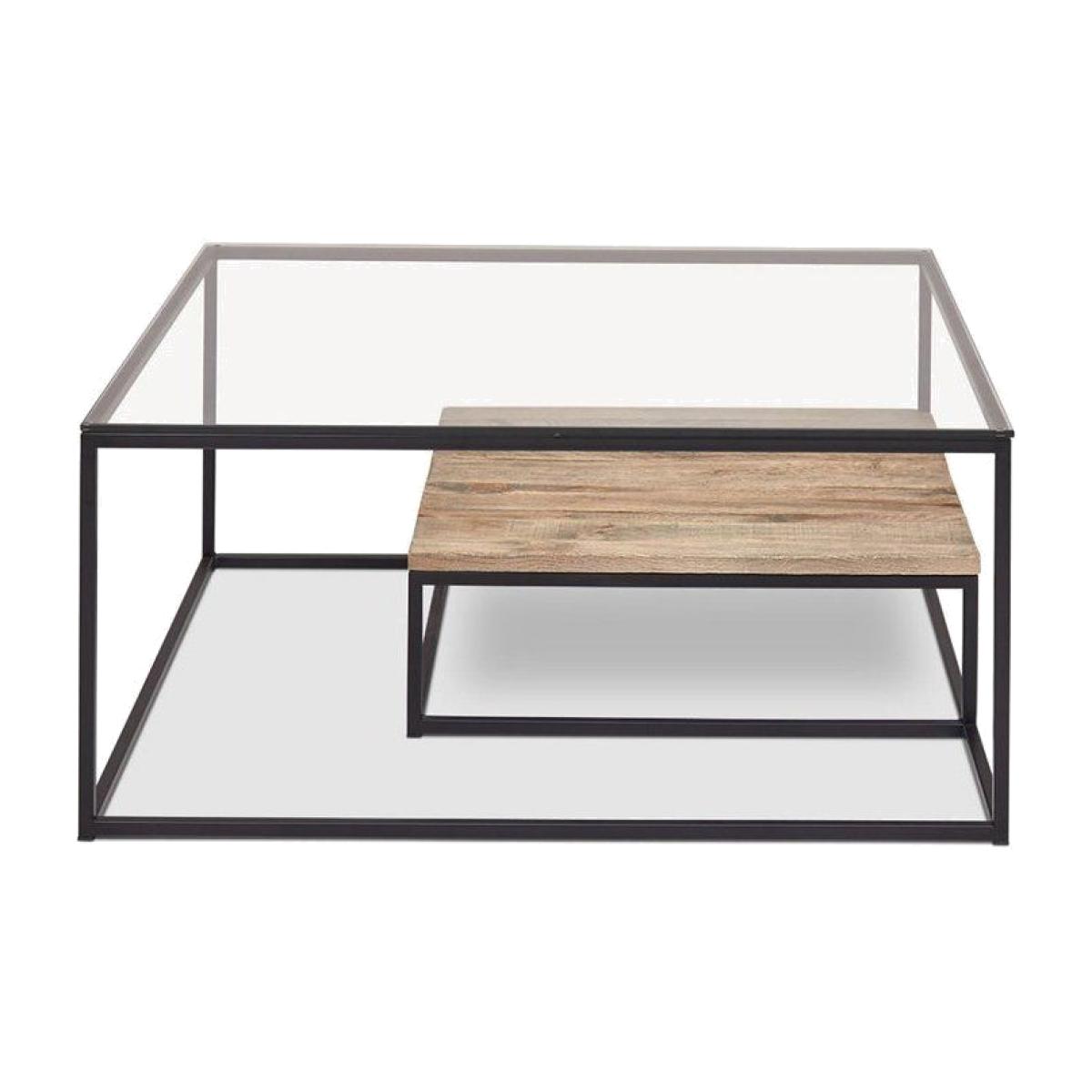 Drual Coffee Table, Black & Dark Wood – image 1