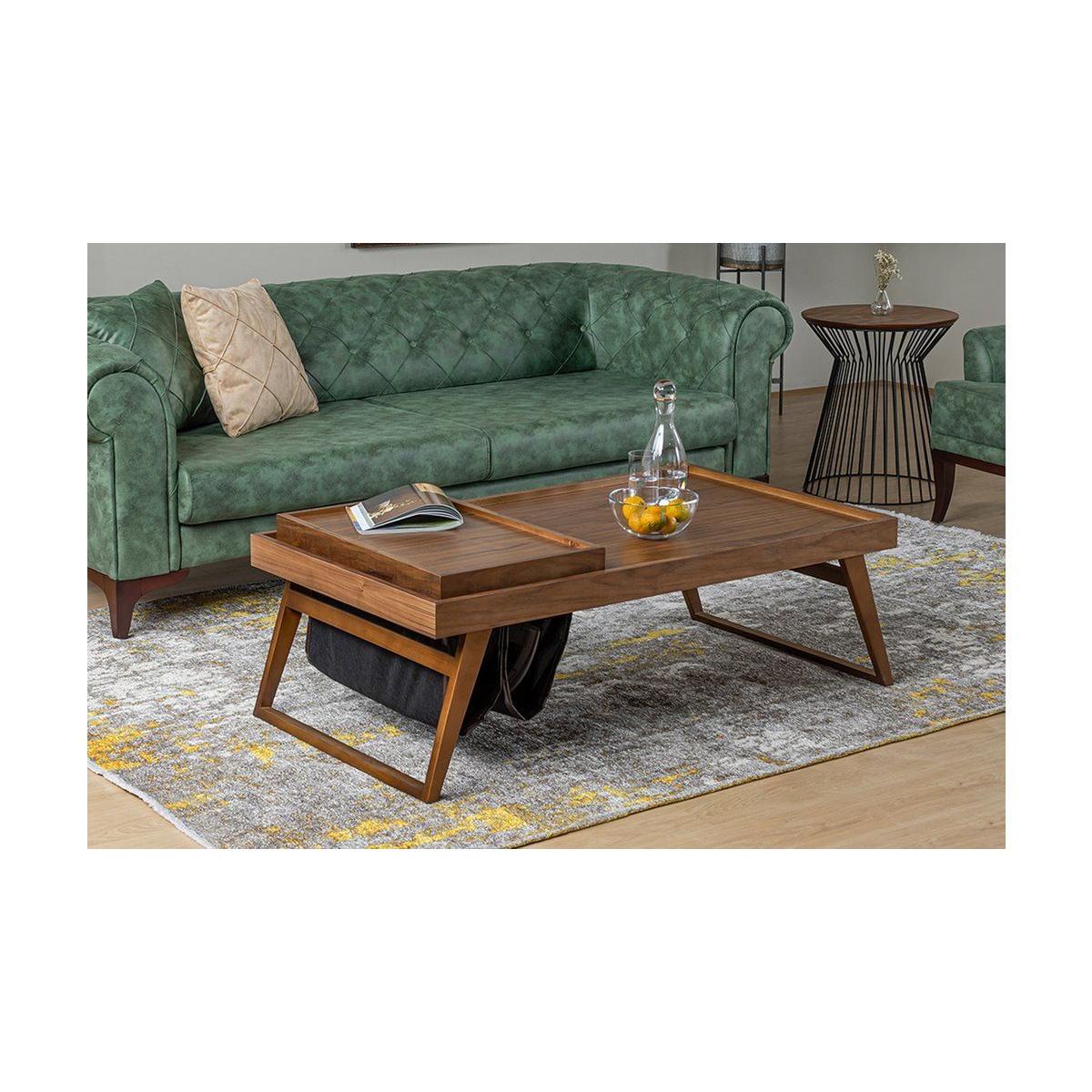 Latex Coffee Table, Dark Wood – image 2