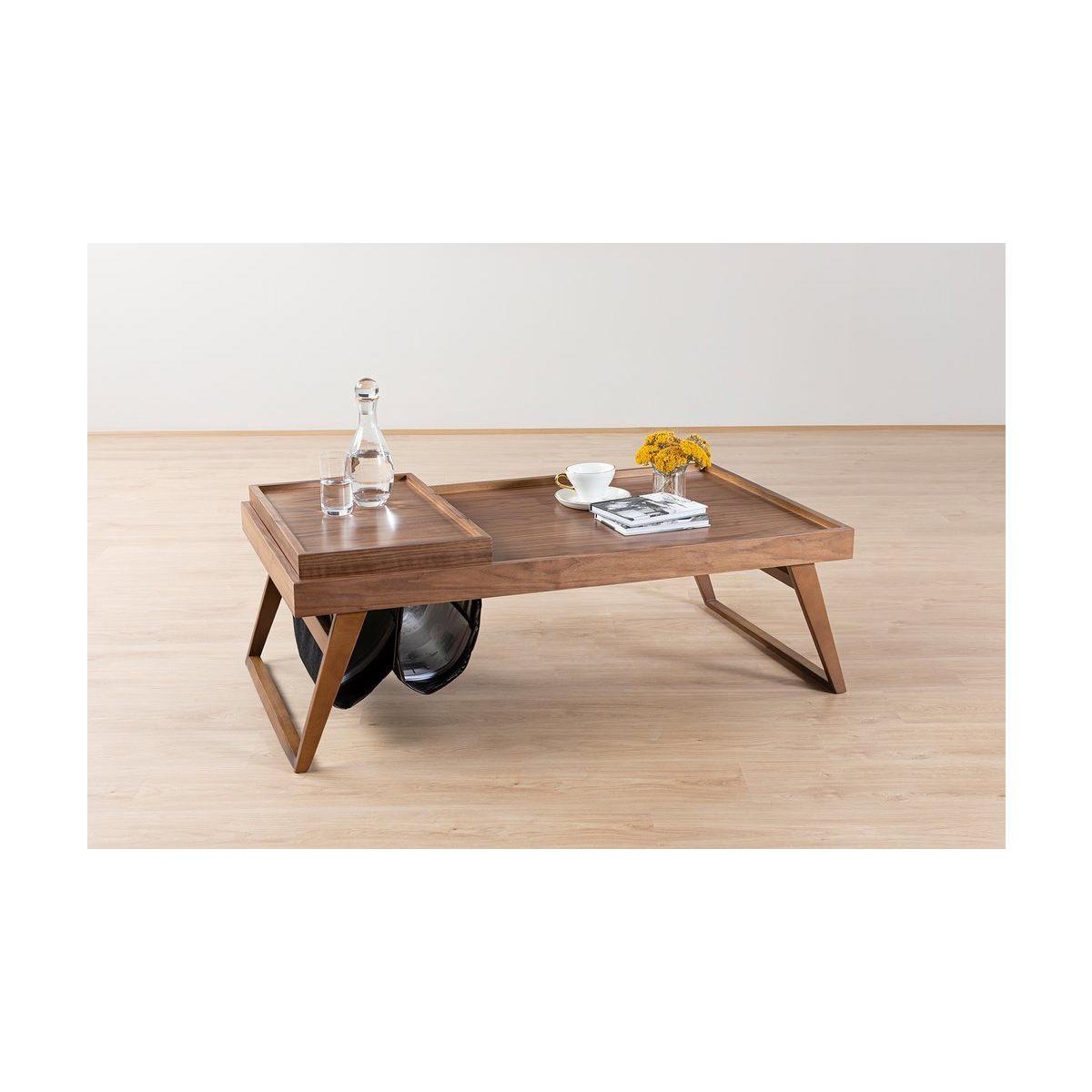Latex Coffee Table, Dark Wood – image 3