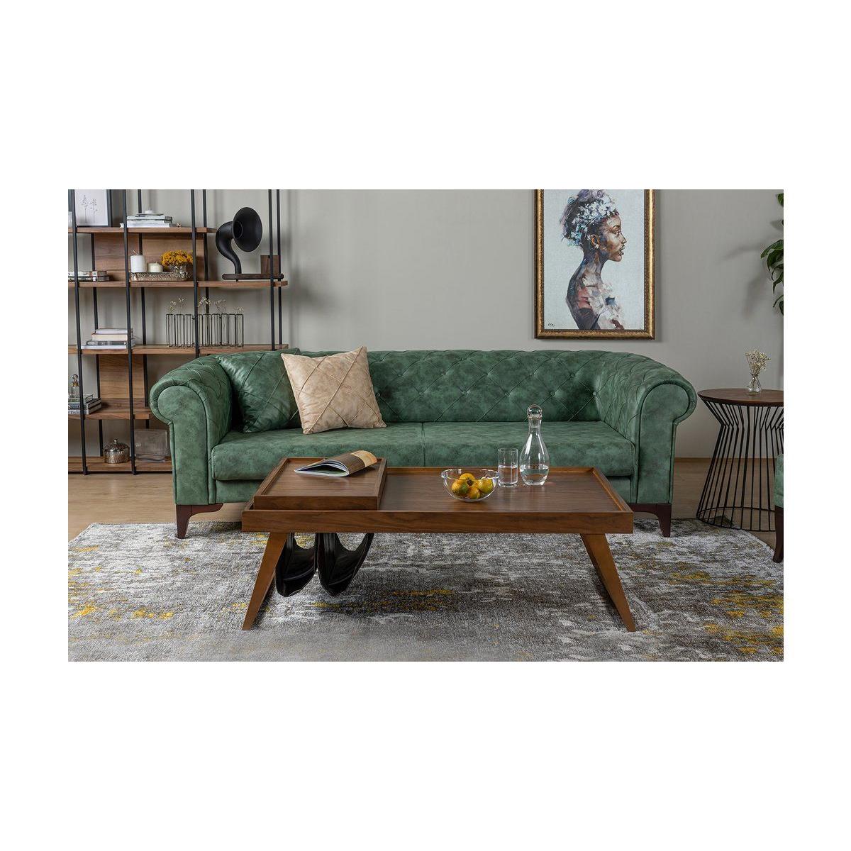 Latex Coffee Table, Dark Wood – image 8