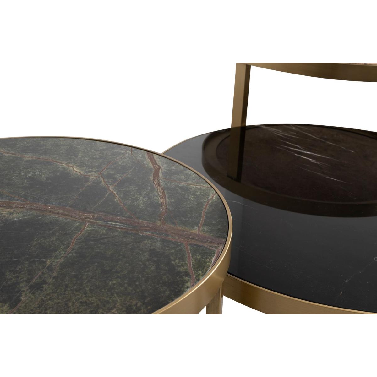 Pro Marble Coffee Table Set, Natural & Black & Grey – image 3