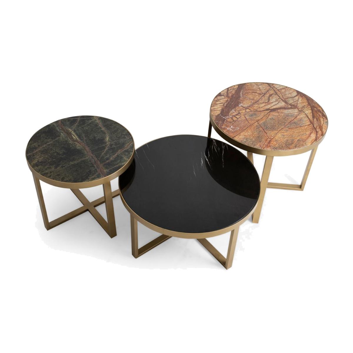 Pro Marble Coffee Table Set, Natural & Black & Grey – image 1
