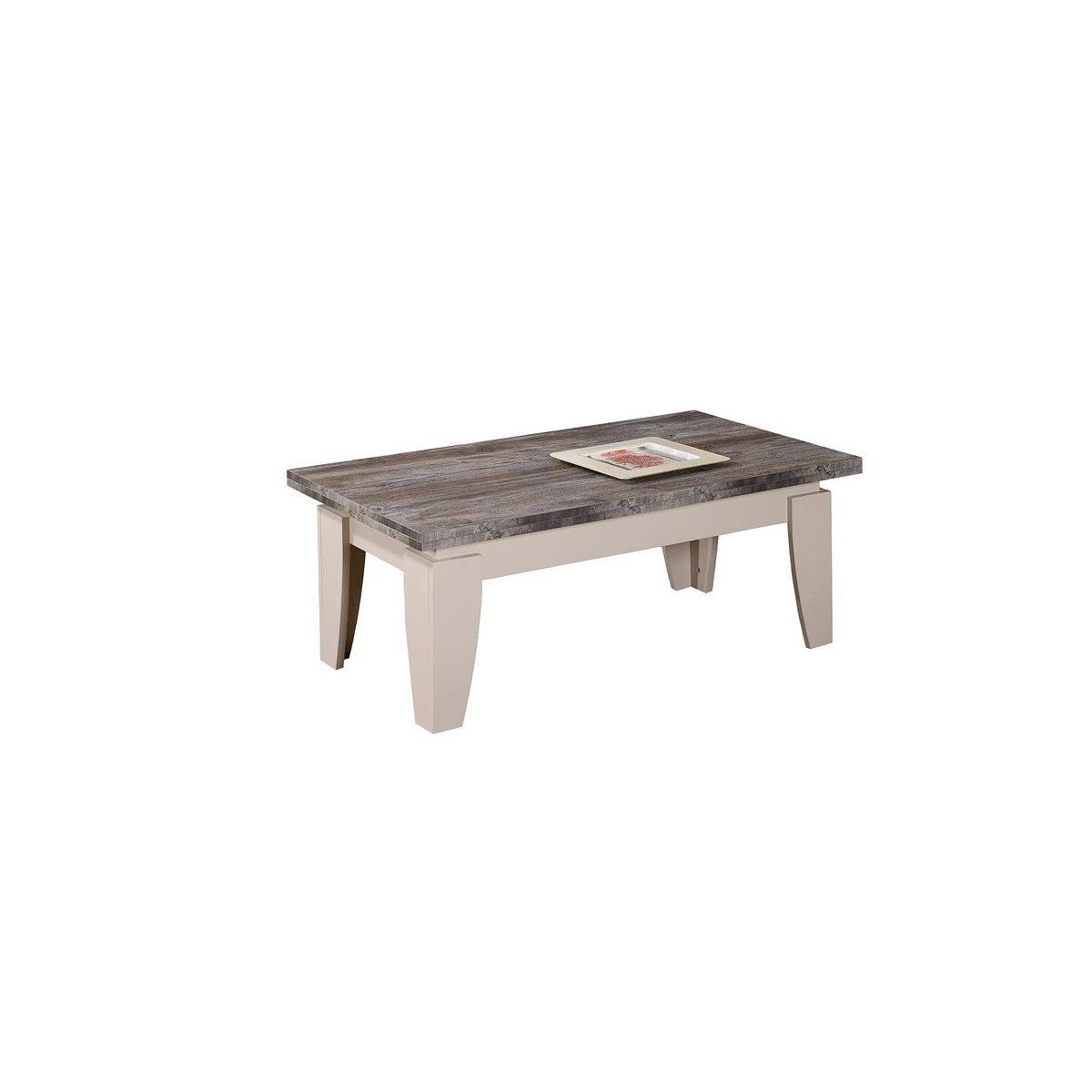 Lusso Coffee Table, Grey Oak & Beige – image 2