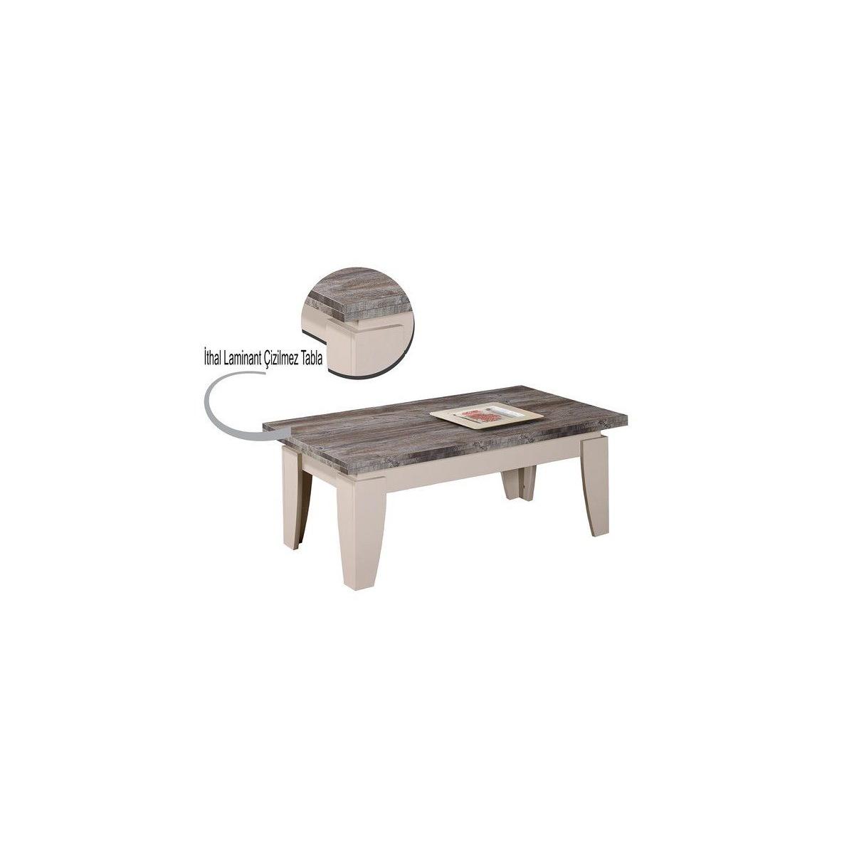 Lusso Coffee Table, Grey Oak & Beige – image 3
