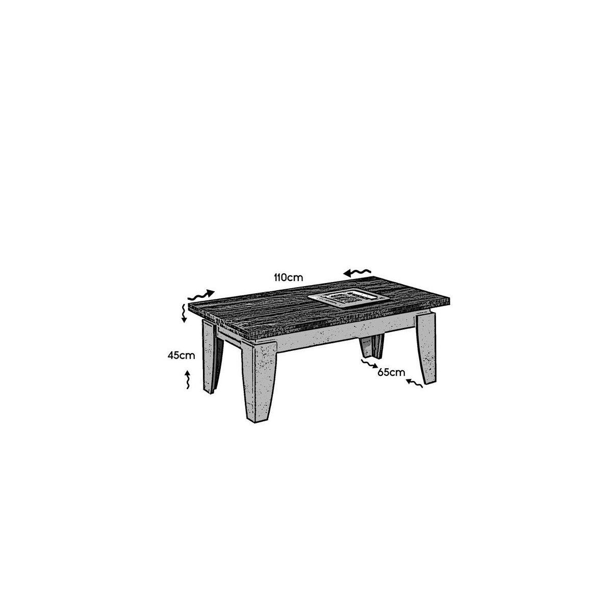 Lusso Coffee Table, Grey Oak & Beige – image 4