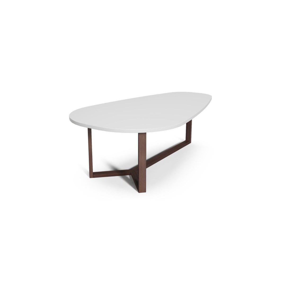 Haven Coffee Table, White & Brown – image 2