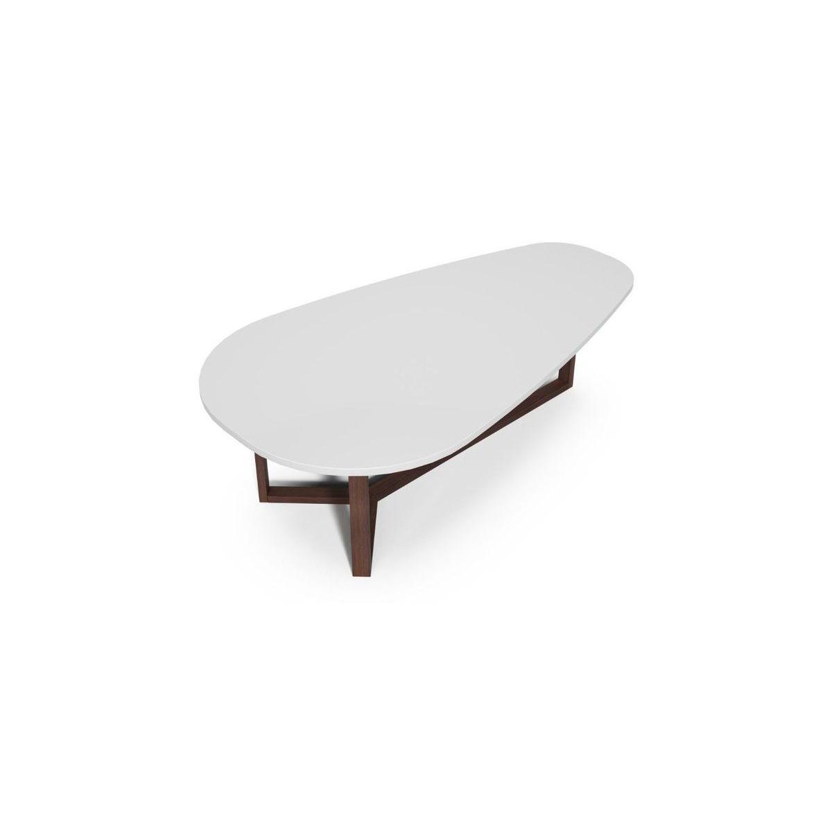 Haven Coffee Table, White & Brown – image 4