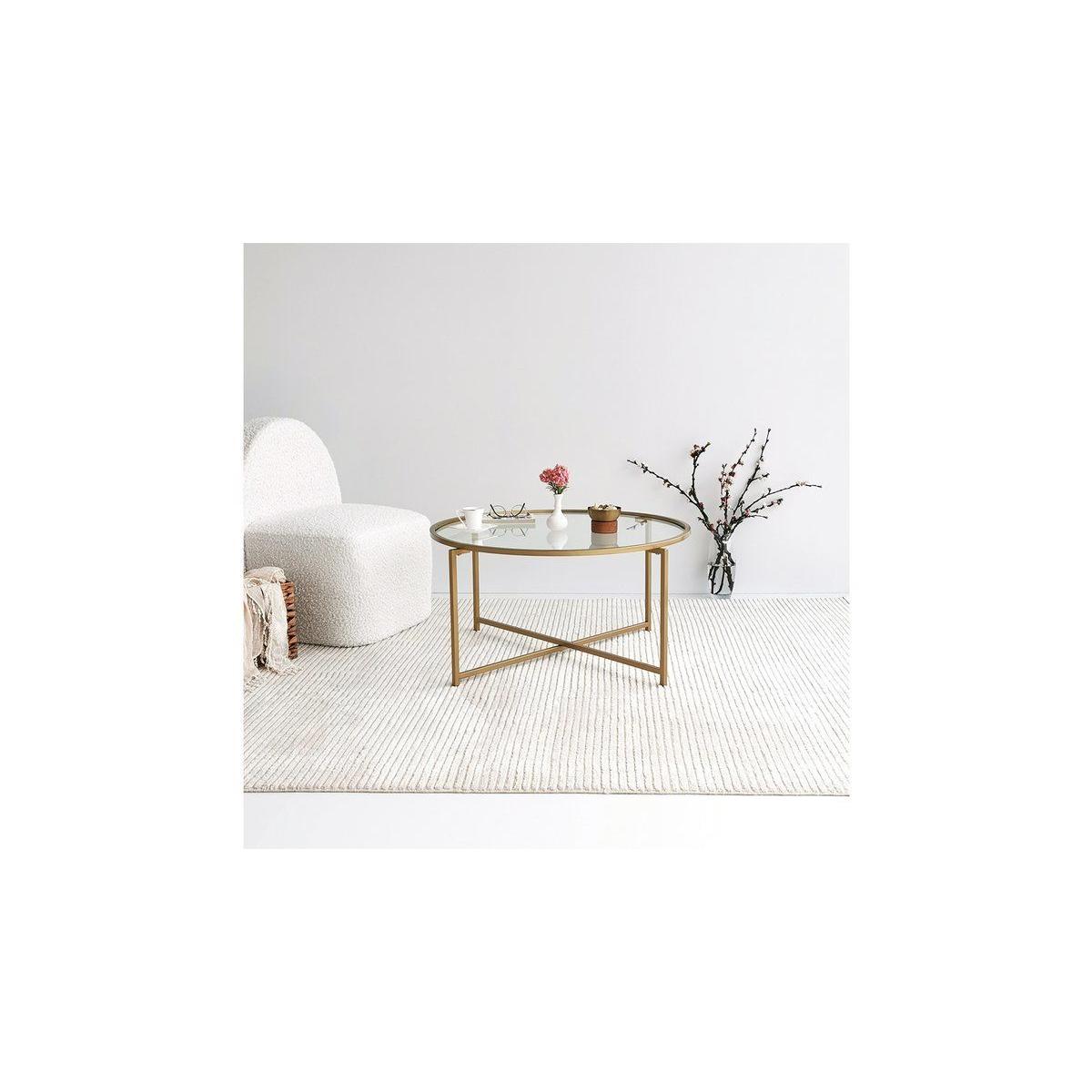 Neostyle Glass Coffee Table, Brass – image 5