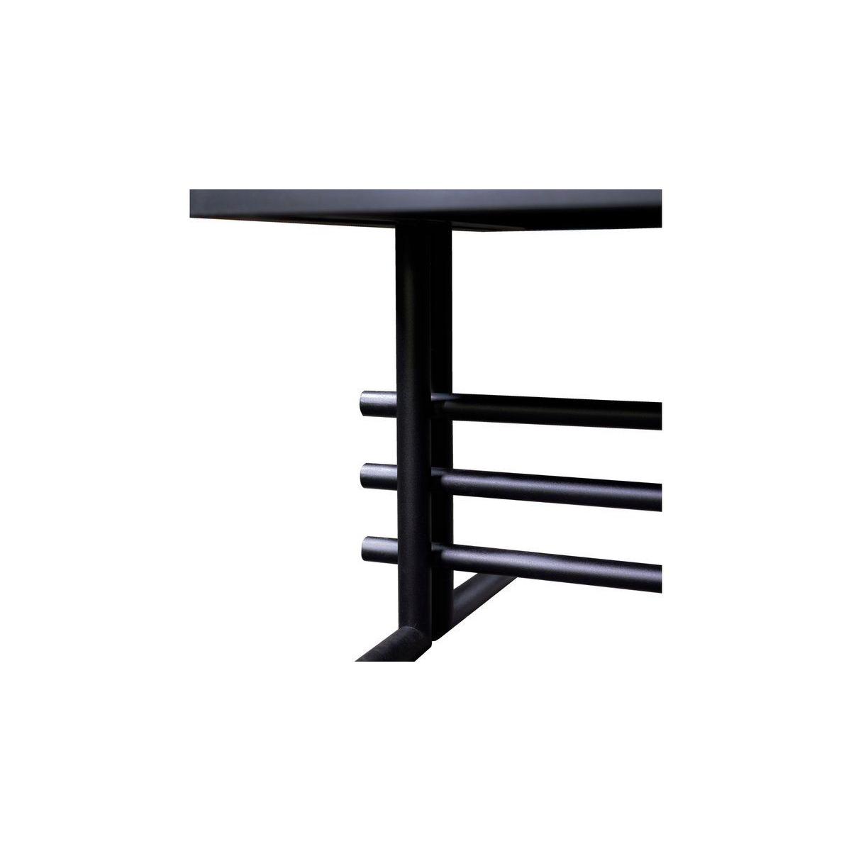 Soft Office Coffee Table, Dark Wood & Black – image 3
