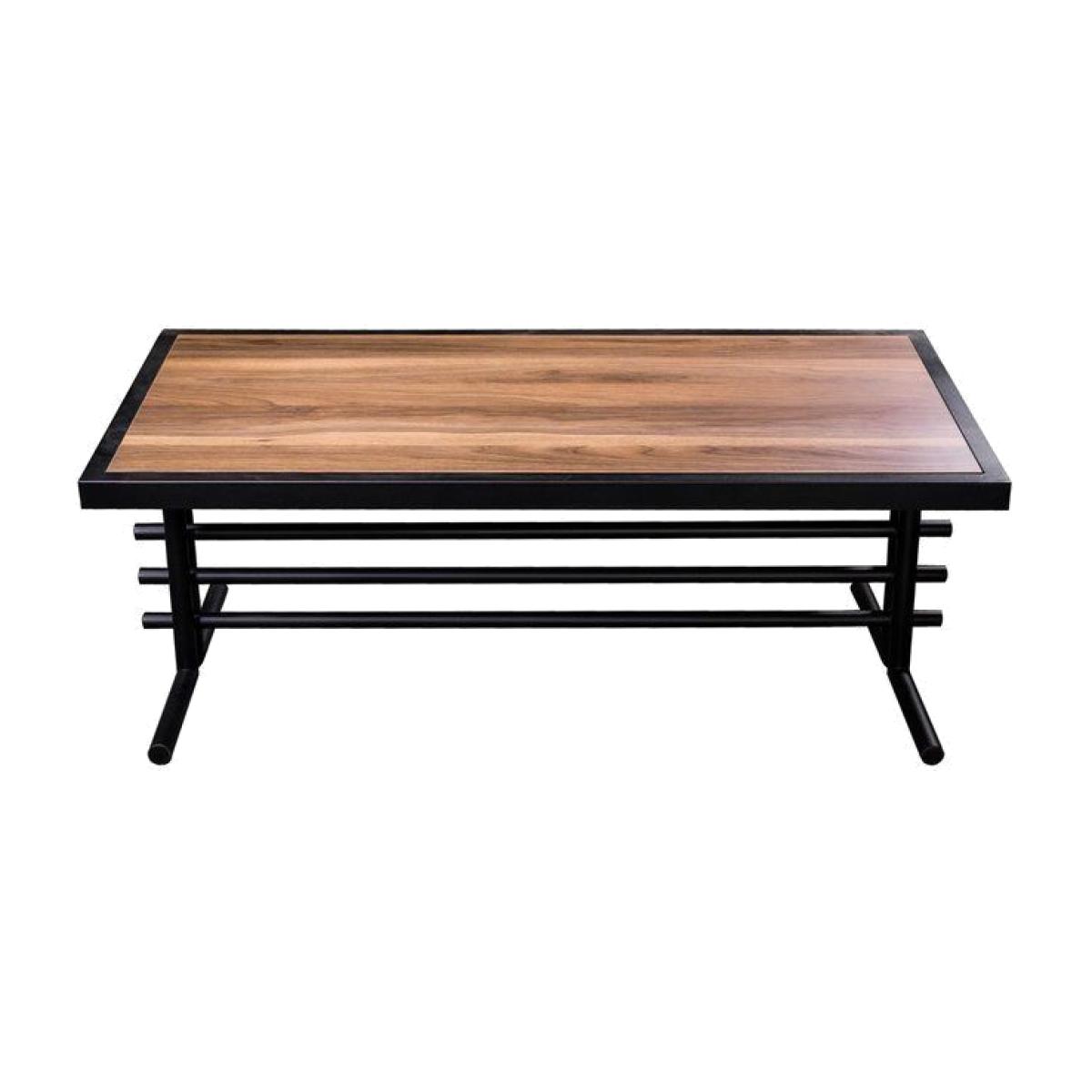 Soft Office Coffee Table, Dark Wood & Black – image 1