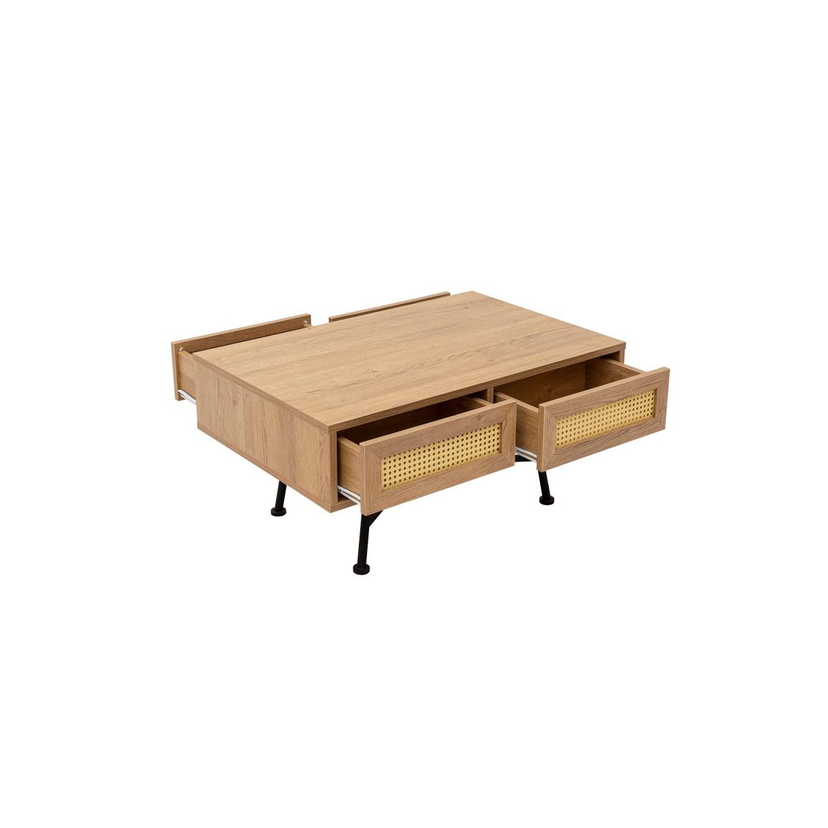 Nala Rattan 2 Drawer Coffee Table – image 11