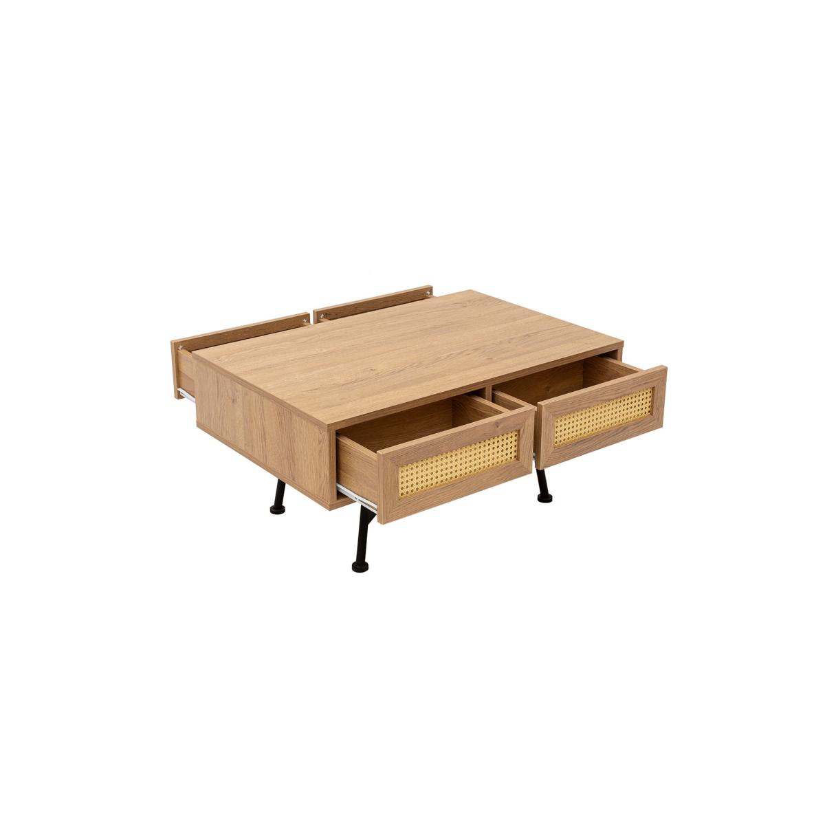 Nala Rattan 2 Drawer Coffee Table – image 10