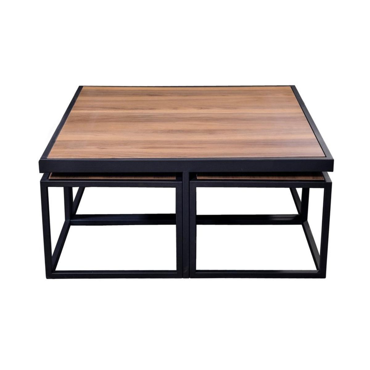 Jet Modular Coffee Table, Dark Wood & Black – image 2