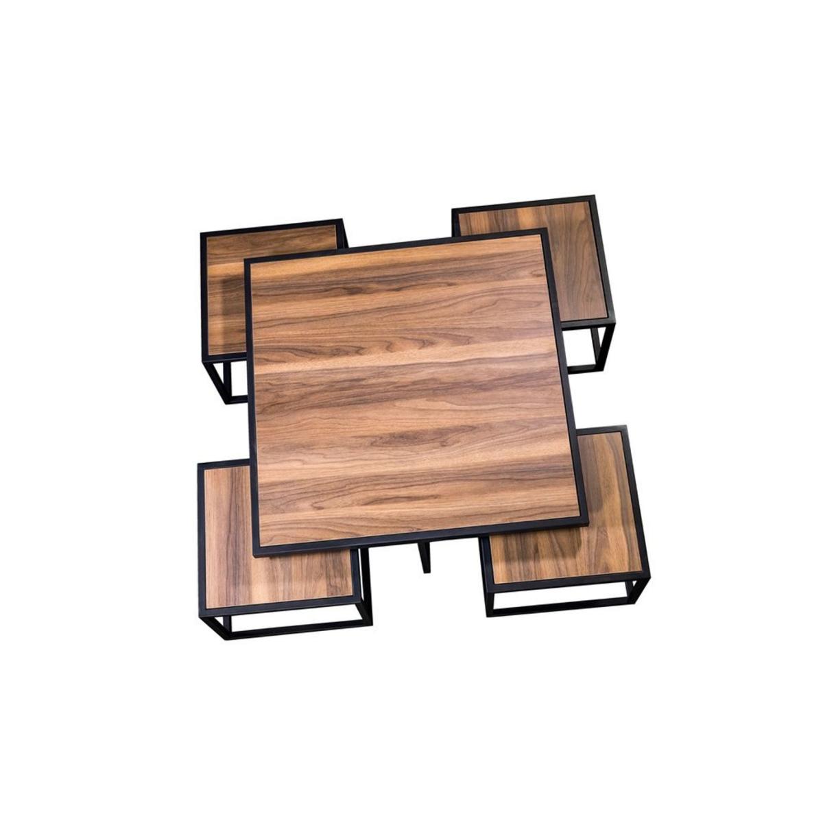 Jet Modular Coffee Table, Dark Wood & Black – image 4