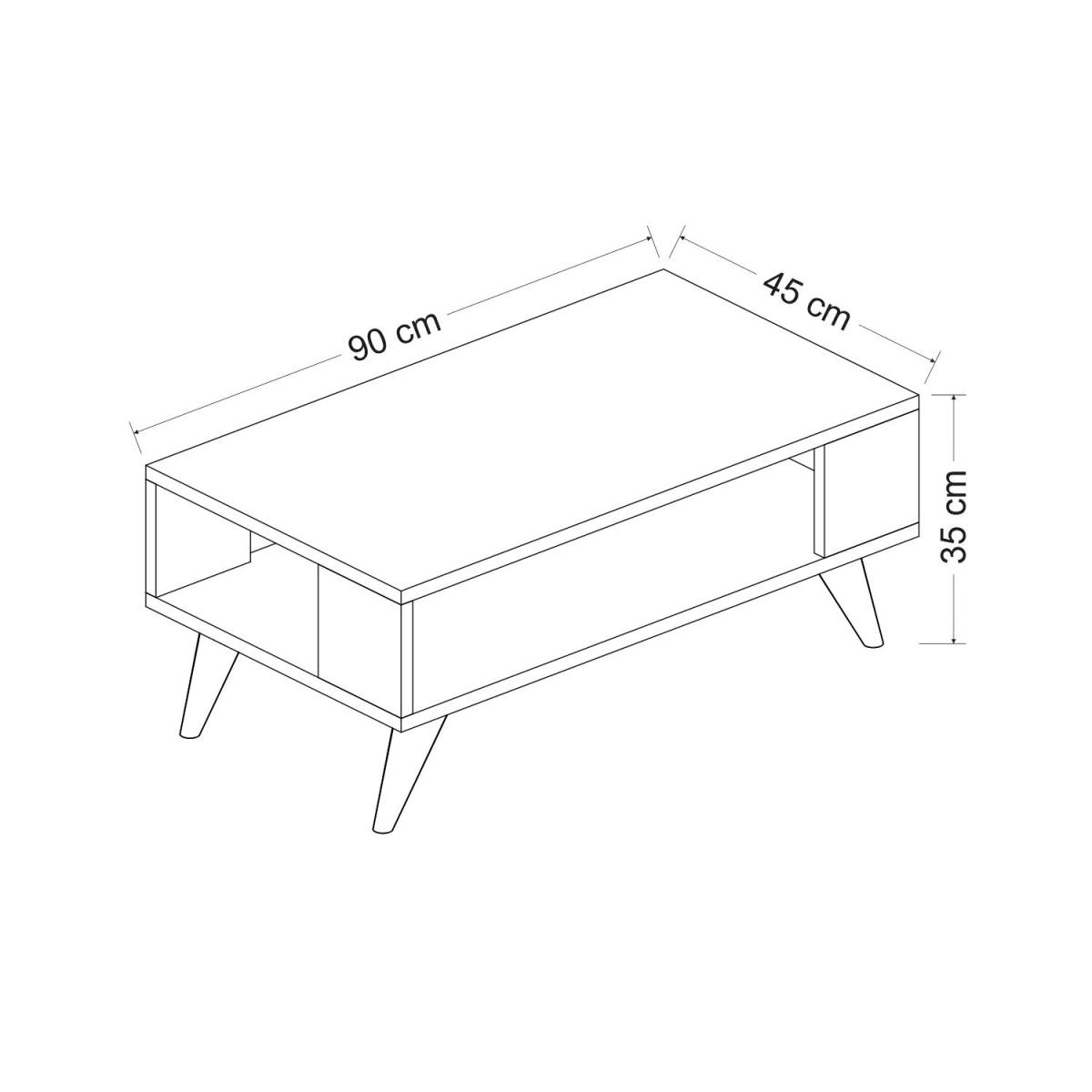 Enna Coffee Table, Light Wood & Grey – image 3