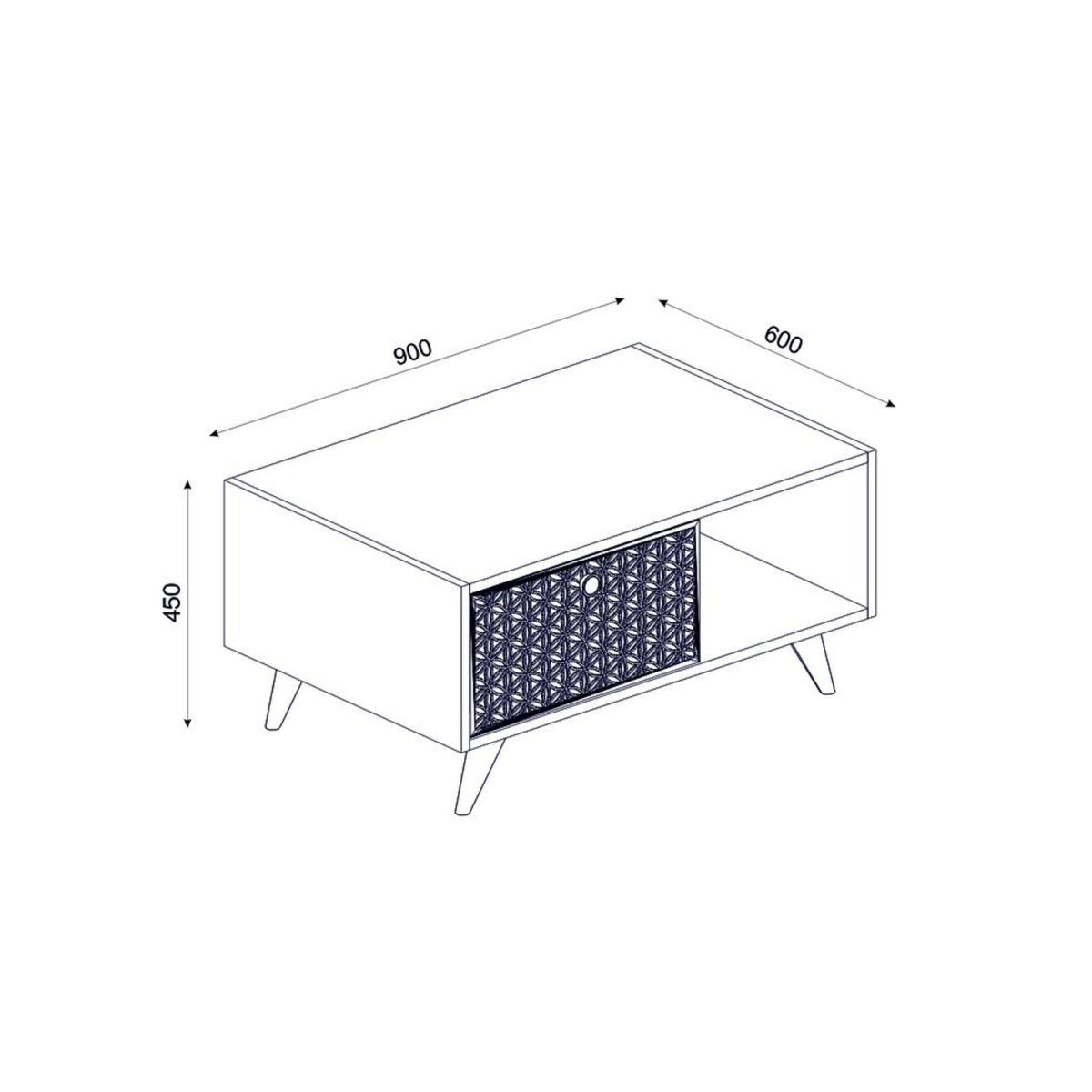 New York Coffee Table, Dark Wood – image 7