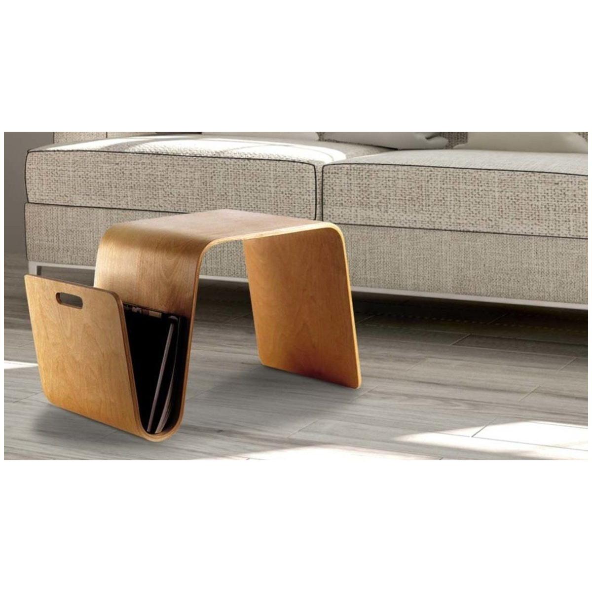 Wave Wooden Coffee Table, Brown – image 2